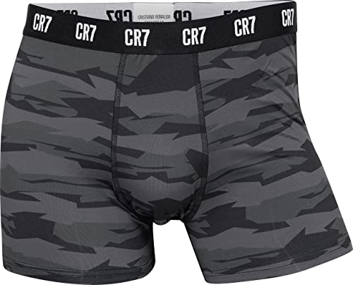 CR7 Men's 3-Pack Microfiber Trunks, Moss Green, Black, Camou, Double X Large (8111492403)4