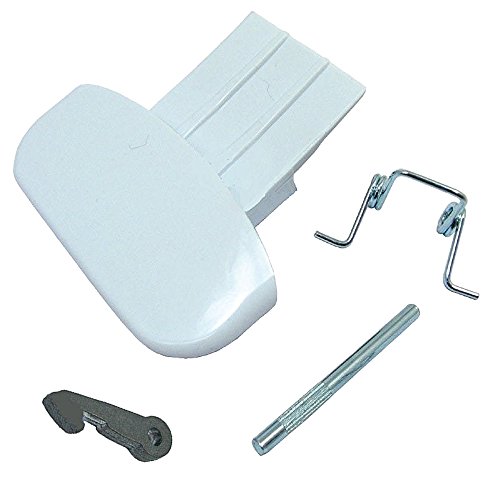SPARES2GO White Door Handle Kit for Indesit WD12X WDE12X WM12X Washing Machine
