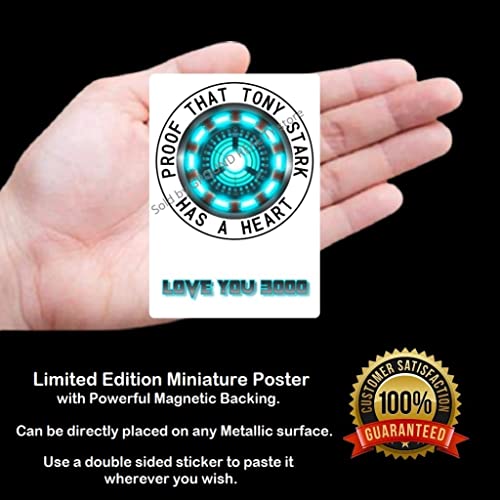 Image of LADY HAWK Iron Man Arc Reactor Poster Miniature Picture with magnetic backing. A Memorable Gift for all his fans. Directly sticks to any Metal Surface. Size 10x7cms Ironman Poster Mini Series (AV20)