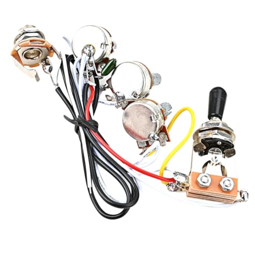 Vaguelly 1 セット ギターライン ギター供給 ケーブル編組線 ヒント キーボード フレット 鍵 の部品 配線済みポテンショメータ ハーネス 有線ポテンショメータ ハーネス 金属