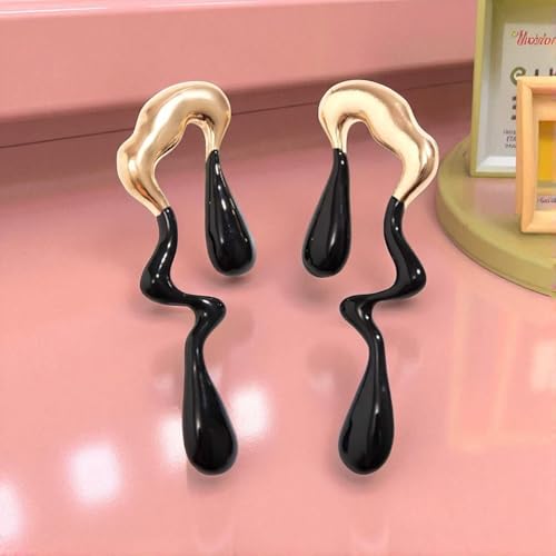 Image of Nilu's Collections Abstract Drip Design Earrings in Trendy and Modern Look | gift for her,gifts for womens & gilrls