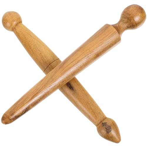 POPETPOP Bastones de Masaje de Madera para Reflexología Podal 2 Piezas Modelo 1 y 4 Herramienta de Masaje Manual para Aliviar Fatiga y Mejorar Circulación Palos Relajantes Portátiles
