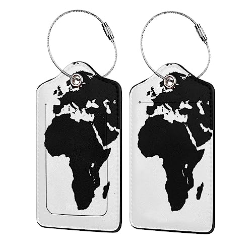Étiquette de bagage motif mappemonde, le cadeau parfait pour voyageurs