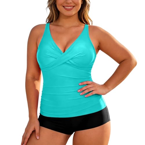 Robe de bain tankini fluide masquante pour sublimer les silhouettes pulpeuses en vacances