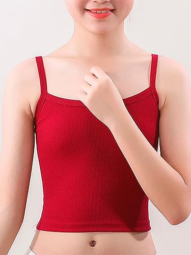 Kids Girls Ribbed Knit Crop Tank Top Sleeveless Round Neck Casual Baisc Crop Cami Tops Summer Clothes3