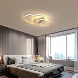 Riserva Lampa sufitowa LED, ściemniana, 64 W, trzy designy w kształcie serca, nowoczesna, z pilotem zdalnego sterowania/aplikacją, do salonu, sypialni, biała, 3000-6500 K, 50 cm
