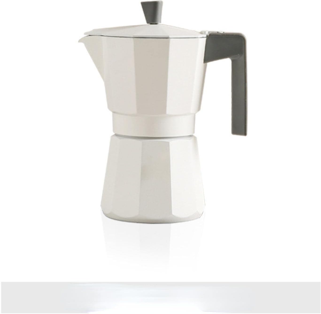 Dual Valve Moka Pot Home Italian Coffee Maker Coffee Machine Special Strong Italian Hand-Brewed Coffee Pot Set White Double Valve 4 Cups [About 180ml]