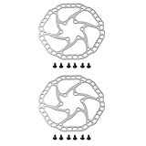 ECSiNG 140mm Steel Disc Brake Rotors for Road Gravel Mountain Bikes with 6 Bolt