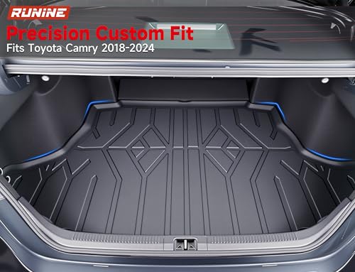 Image of Floor Mats for Toyota Camry 2018-2022 2023 2024 (Not for Hybrid or AWD), All Weather Protection Custom Floor Mats Trunk Cargo and Car Windshield Cover Set Car Accessories,Car Floor Liners Set