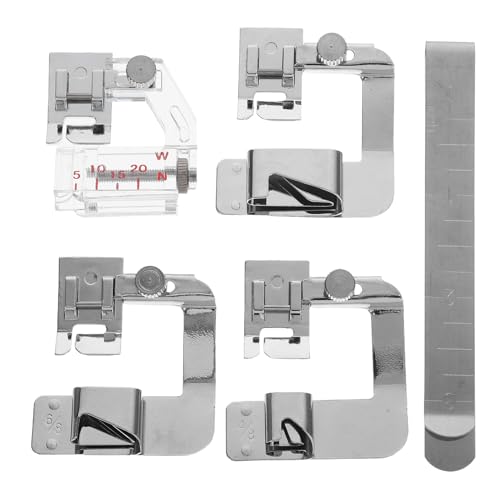 Set de 5 pies prensatelas metálicos para máquina de coser miniatura 1