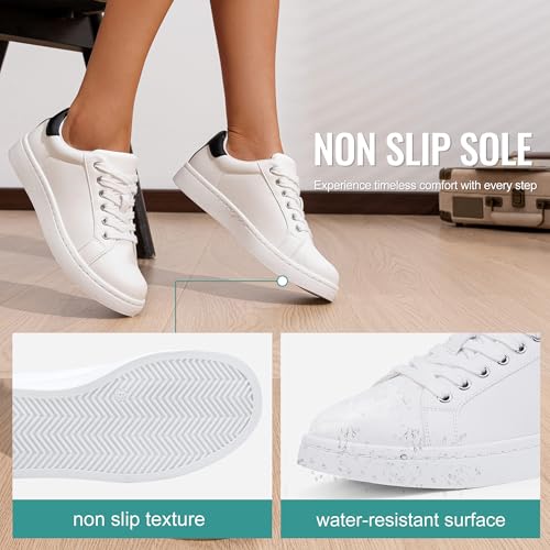 Image of Vepose Women's Lace-Up Walking Sneakers, Casual Low Top Shoes 8003