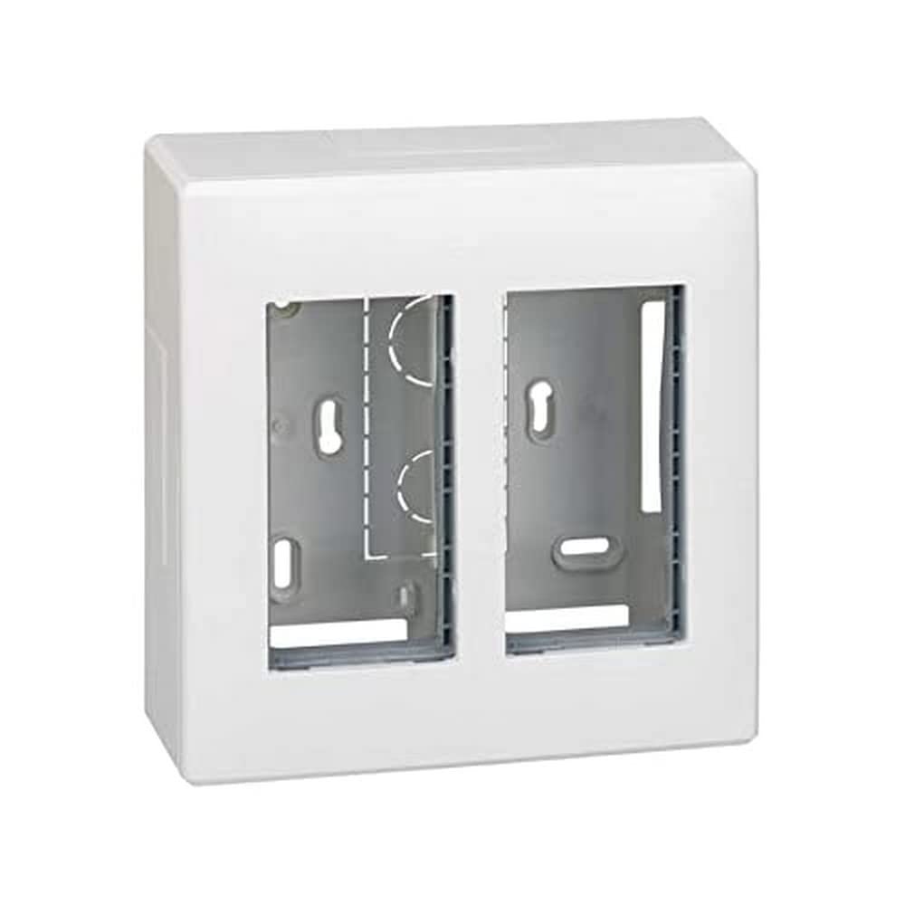 Boîtier saillie 2 modules blanc parfait pour l'agencement de votre bureau