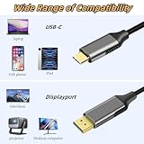 USB C to DisplayPort Cable 6FT, Displayport to USB C Cable Adapter, USB-C to Displayport Cable, USB Type C to DisplayPort Cable Compatible with MacBook Pro/Air, iPhone 15 Pro/Max, iPad Pro, iMac, Mac - Image 4