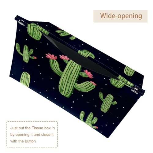 Porte-mouchoirs cactus mexicain double : distribution fluide et format stable 19x12,7cm - 6