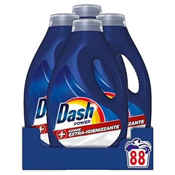 Dash + Azione Extra-igienizzante Detersivo Lavatrice Liquido 4.4L, 88 Lavaggi, Pulizia Profonda Contro Sporco E Batteri