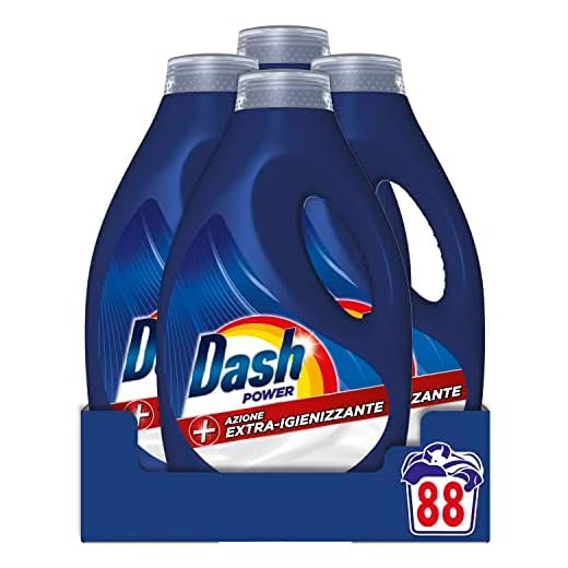 Dash + Azione Extra-igienizzante Detersivo Lavatrice Liquido 4.4L, 88 Lavaggi, Pulizia Profonda Contro Sporco E Batteri