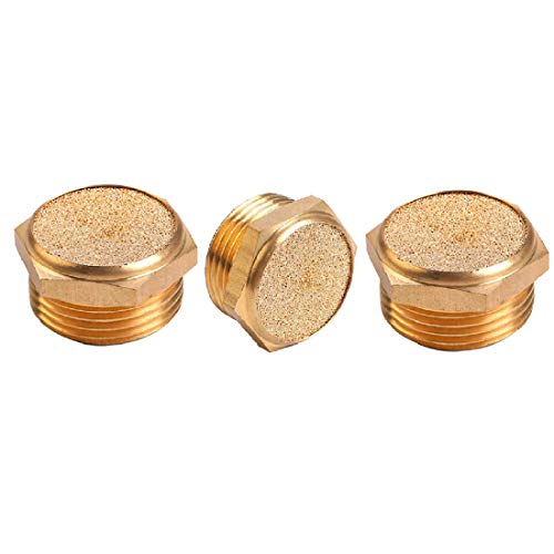 Beduan Sintered Bronze Pneumatic Exhaust Muffler, 3/8