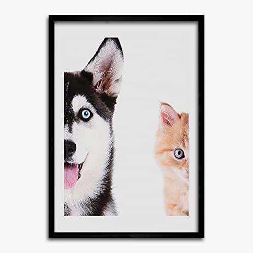 Cadre photo 50x70 cm Tulup rigide anti-poussière motif animaux
