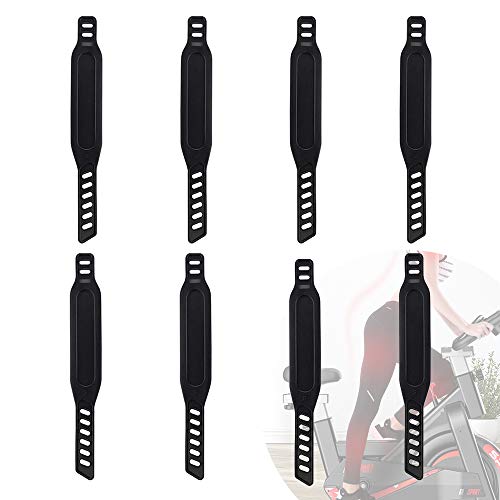 PUDSIRN 8 correas de pedales para bicicleta de ejercicio, correas de pedal universales, correas ajustables para pedales de pedal, para hacer spinning, ciclismo, en casa o gimnasio (31 x 4,5 cm)