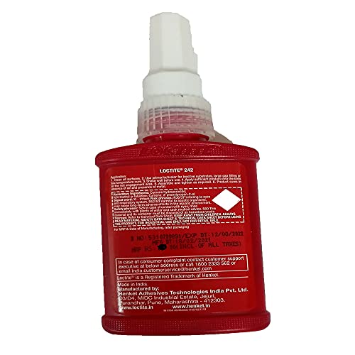 Henkel Loctite 242 - Pegamento de metal (viscosidad media, 50 ml, 2 unidades)