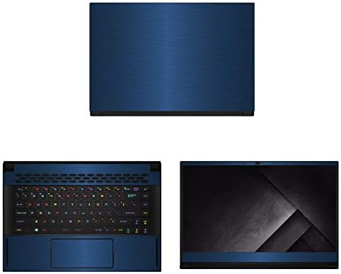 Decalrus - Protective Decal for MSI GS66 Stealth (15.6" Screen) Laptop Blue Texture Brushed Aluminum Skin case Cover wrap BAmsiGS66_StealthBlue