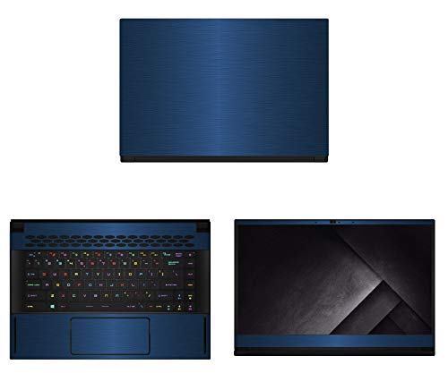 Decalrus - Protective Decal For Msi Gs66 Stealth (15.6" Screen) Laptop Blue Texture Brushed Aluminum Skin Case Cover Wrap Bamsigs66_Stealthblue #TOP9