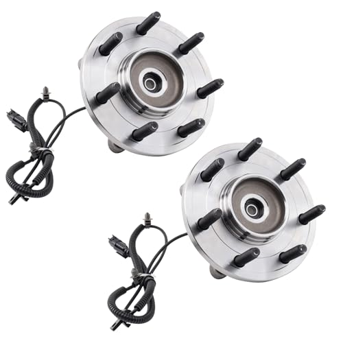 Image of TRQ Front Left and Right Wheel Bearing and Hub Assembly Set 2 Piece Compatible with 2010-2012 Ford F-150 AWD with 7 Lug Wheels 2011-2014 F-150 4WD with 7 Lug Wheels