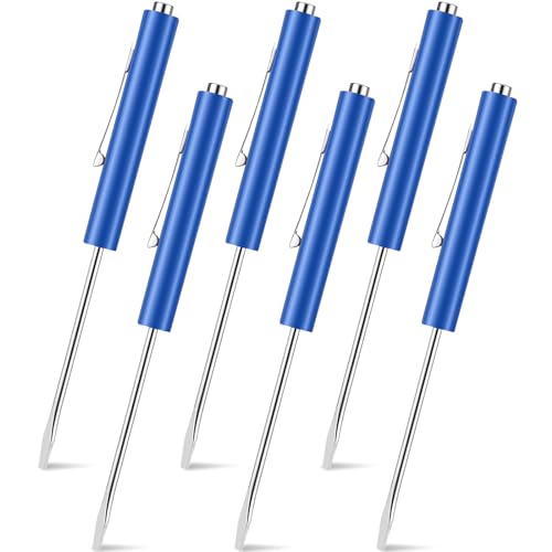 Image of 6 Pieces Pocket Screwdriver Mini Tops And magnetic pocket screwdriver with A Single Blade Head for Mechanical, Electrician (blue)
