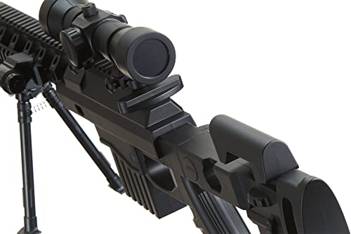Cqb High Fps 350 Spring Abs Airsoft Tactical Sniper Rifle Gun Light Weight With Folding Stock + Flashlight + Bipod #TOP4