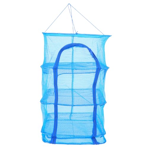 TEHAUX 2個 折りたたみ式多機能乾燥ネット 耐久性ある厚手ナイロン製 通気性良好で野菜 魚干しに 三構造高 十字骨架 防虫設計ジッパー付き