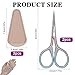 Nextpal 2 Pcs Eyebrow Scissors, Stainless Steel Mini Grooming Shears for Women Men Facial Nose Ear Hair Trimming, Professional Beauty Craft Cutting for Beginners Experts Care Tools