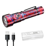 Fenix LD36R 3600 Lumens Rechargeable Flashlight, USB-C Fast Charging with 6 RGB Presets & Continuously Adjustable Color Output (Red)