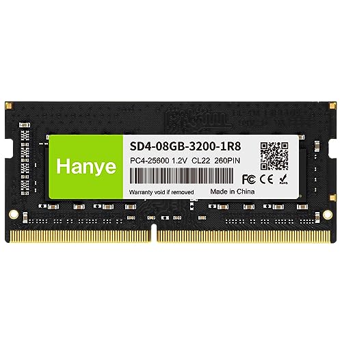 ノートPC用メモリ PC4-25600(DDR4-3200) 8GB SODIMM Hanye 1.2V CL22 260pin SD4-08GB-3200-1R8 国内正規代理店品