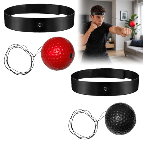 2 Stück Reflexball Reflexball Boxen Boxing Reflex Ball Boxen Reflexball Boxen Training Ball Fur Verbesserte Hand-Auge-Koordination Schnelligkeit Und Agilität