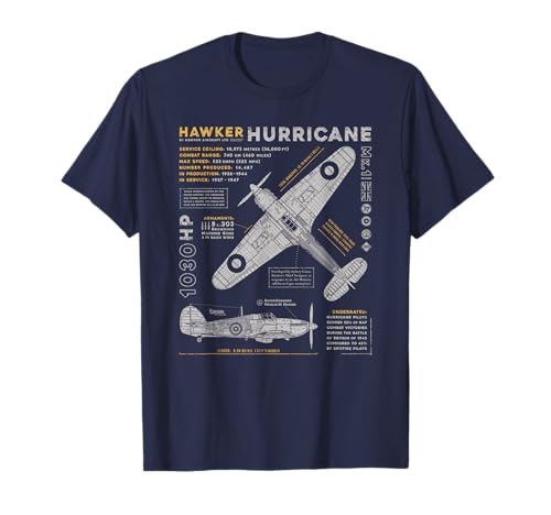 Hawker Hurricane RAF Avión de Caza | Segunda Guerra Mundial Camiseta