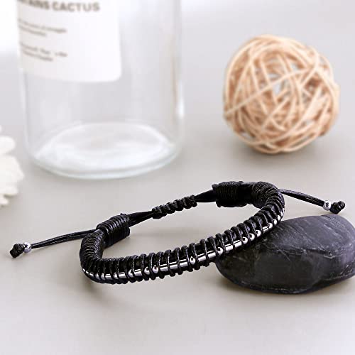 Inspirational Gifts for Men Morse Code Bracelets Mens Bracelets Graduation Gifts for Him Fathers Day Adjustable Leather Bracelet Motivational Birthday Annivesary Jewelry Stocking Stuffers for Men