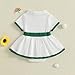 Gureui Toddler Baby Girl Masters Golf Outfit Short Sleeve Romper Dress Onesie Infant Newborn Summer Clothes (A White Golf, 6-12 Months)