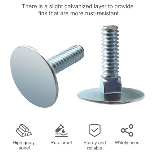 Image of 10 Pcs 014973239619 Elevator Bolts, 1 /4-20 x 1 Flat Head Bolt, Zinc - Rust Resistant