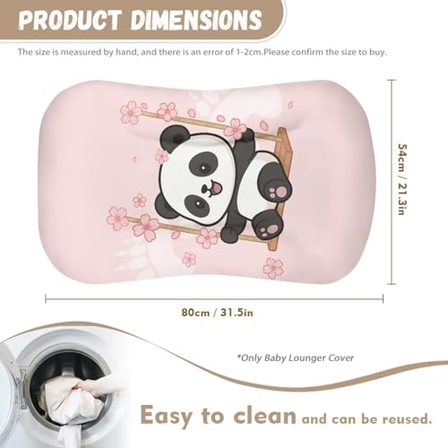 Image of ZOUTAIRONG Cherry Blossom Panda Bassinet Sheet Set Compatible with Mika Micky, Baby Delight, Dream On Me Bassinet Mattress for Baby Boys Girls