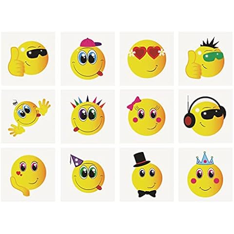 12 Mini Smiley Face Tattoos by HENBRANDT Cover