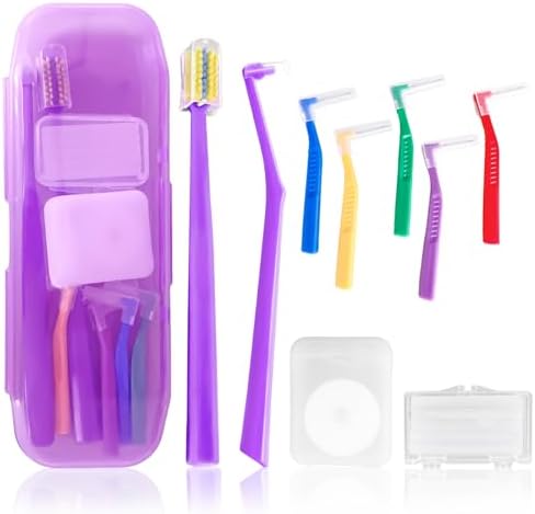 9-in-1 Orthodontic Oral Care Kit with Case – Toothbrush, End Tuft...