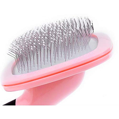 Brosse à chat REYG avec peigne d'épilation haute performance rose