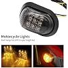 Anxingo 2PCS 12V Amber Motorcycle 9 LED Flush Mount Turn Signals Indicators Blinker Light Suitable for All 12V Motorcycles