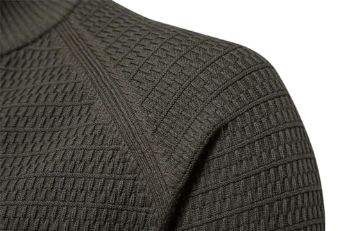 Winter Men's Knitted Button Cardigan Sweater Cotton Stand Collar Sweater Casual Warm Sweater Navy Size S 55-65 kg#Size S 55-65 kg3