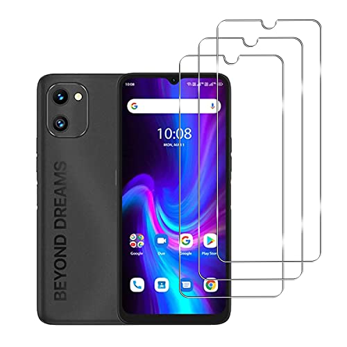 YIFNTANG [Pacote com 3] Protetor de tela de vidro temperado para Umidigi F3 SE, HD transparente, dureza 9H, antiarranhões, compatível com Umidigi F3 SE