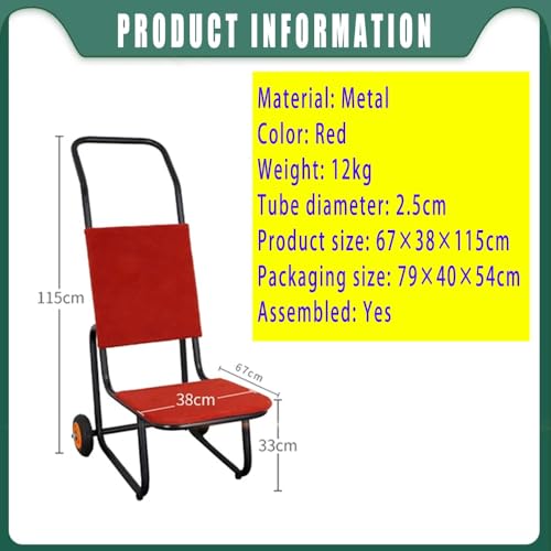 Handelsstuhl Dolly Cart Heavy Duty Stapelwagen für Kunststoff Holz Stühle Lagerung Umzug Transport Lager Restaurant