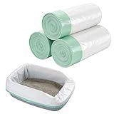 60 Stück Katzenklo Beutel, Katzentoilettenbeutel, für Elektrische Selbstreinigende Katzentoilette, abbaubar, undurchlässig, reißfest, 58x35cm