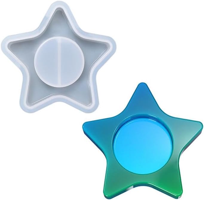 Miniatura 9 de YIRUZWRD Portavelas de resina para candelitas, forma de corazón, moldes de silicona de fundición epoxi para decoración de mesa del hogar