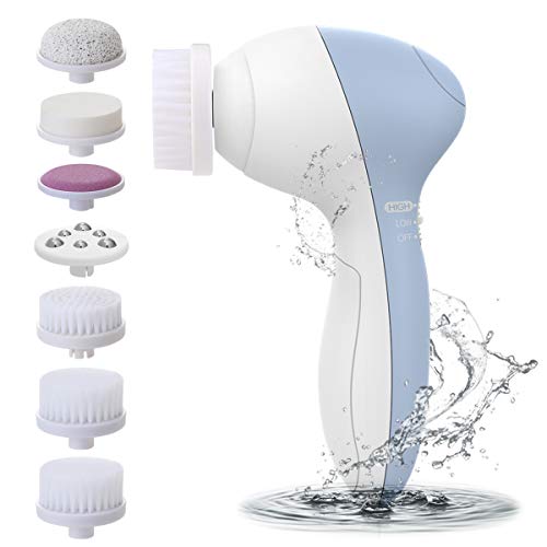 Facial Cleansing Brush [Newest 2020], PIXNOR Waterproof Face Spin Brush with 7 Brush