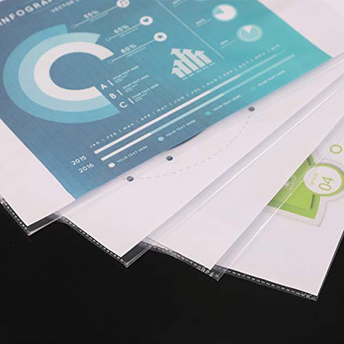Craftinova 400 Sheet Protectors, 11 Hole Lightweight Binder Sleeves, Designed to Protect Frequently Used 8.5 x 11 Papers, Acid and PVC Free, Clear Plastic Design, 9.25 x 11.25 Top Loaded …